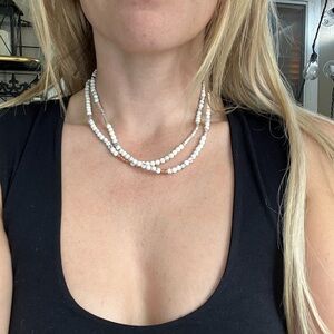 Adjustable Stone Necklace/Bracelet Howlit Stone